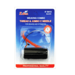 EDEN JUMBO 'C' CURVED  NEEDLE AND BLACK WEAVING THREAD