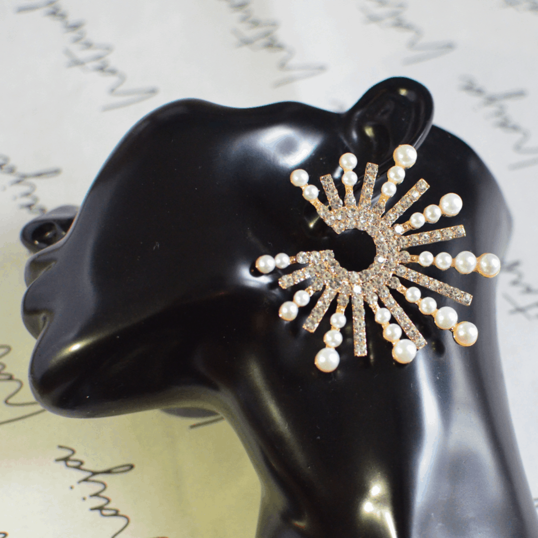 B59466C1-5AA5-4A9B-B7AB-4DFE3DC1C135 Desi ROUND PEARL EARRINGS - Image 1