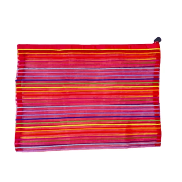 STRIPED STRONG ZIPPER WIG BAG