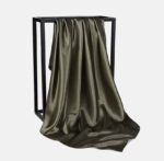 PLAIN LARGE SATIN SCARVES 90CM - Image 4