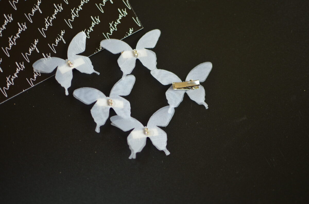 5 piece DAINTY SMALL BUTTERFLY HAIR CLIPS - Image 2