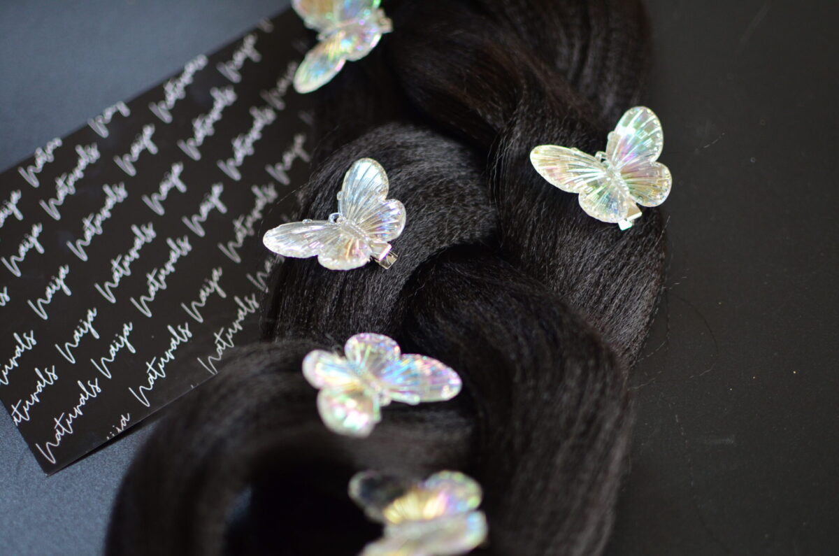 5 piece IRIDESCENT BUTTERFLY HAIR CLIPS - Image 3